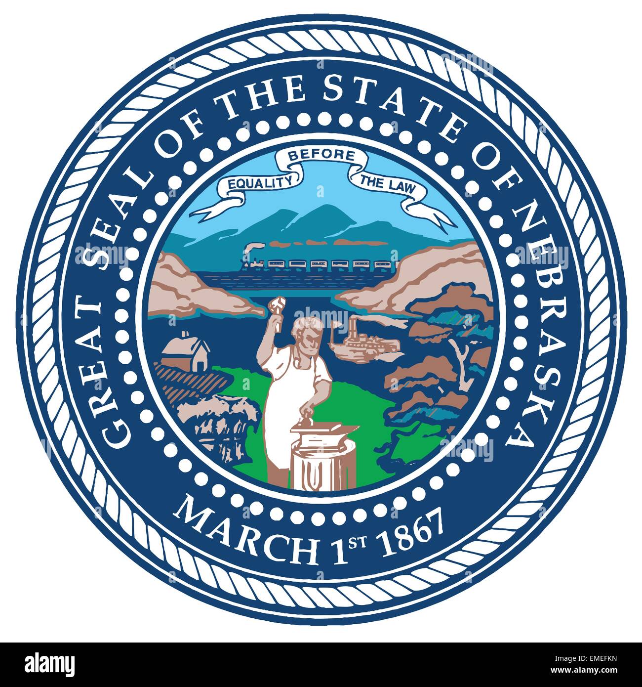 Nebraska State Seal Stock Vector