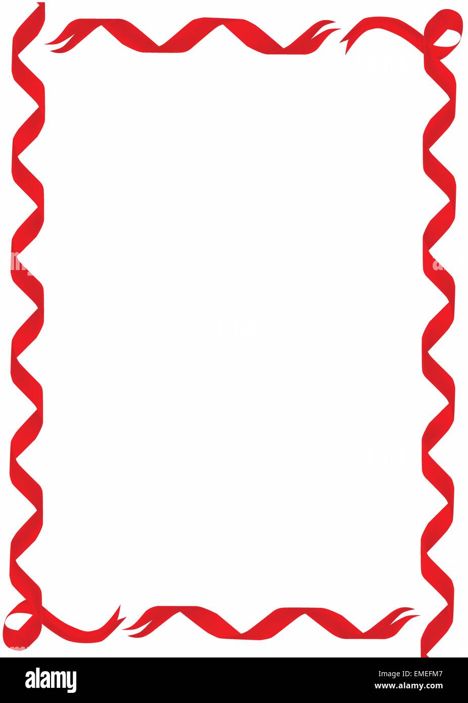Red Ribbon Border Clipart Vector, Red Silk Ribbon Ribbon