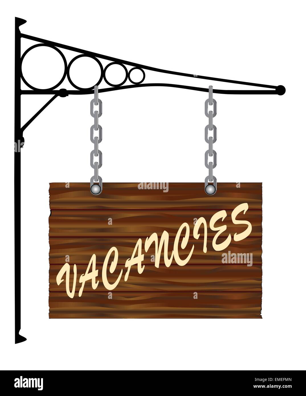 Vacancies Hanging Sign Stock Vector