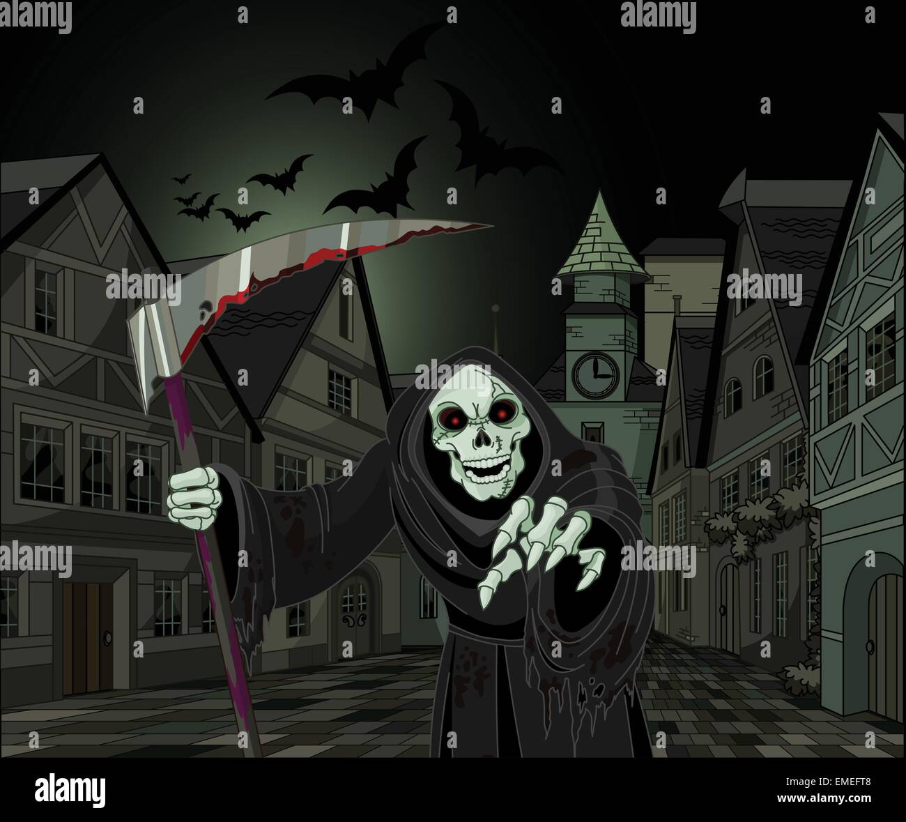 Halloween Grim Reaper Stock Vector