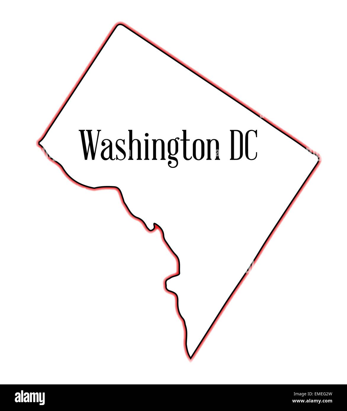 States Near Washington Dc Map Washington Dc Map Cut Out Stock Images & Pictures - Alamy