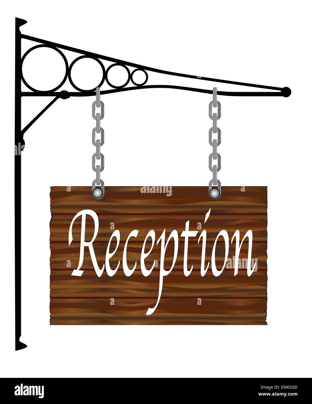 Reception Sign Stock Vector