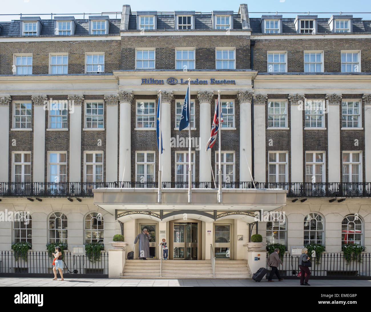 Front of the Hilton hotel, Bloomsbury, London, a couple of minutes walk