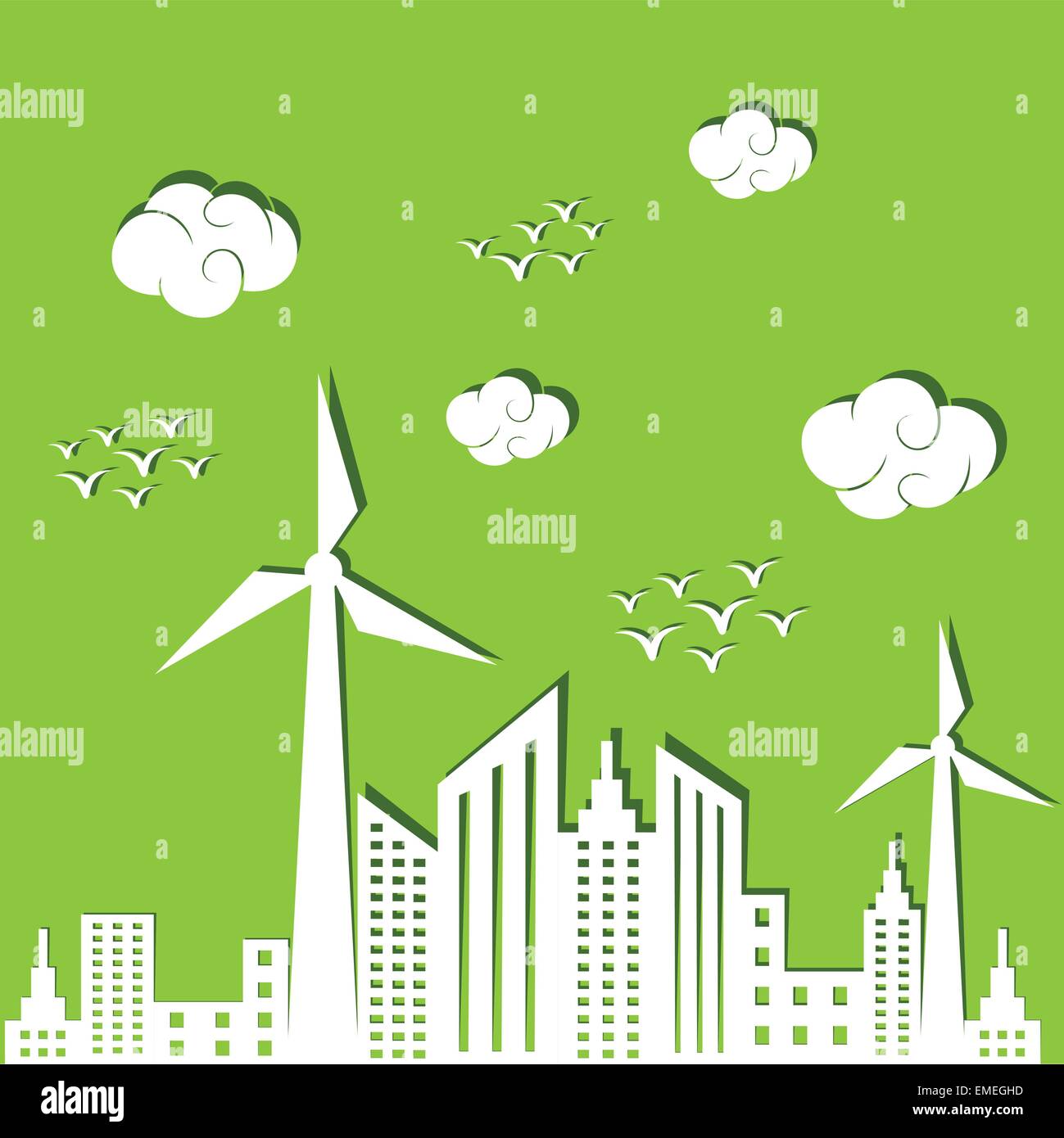 Eco city concept background stock vector Stock Vector Image & Art - Alamy