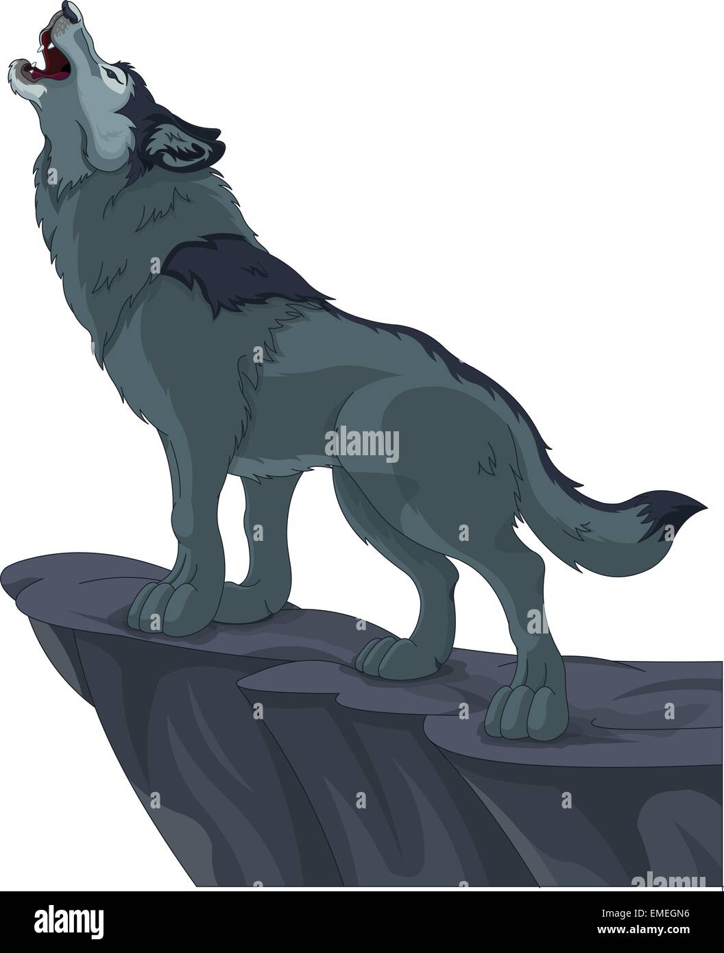 Howling wolf Stock Vector