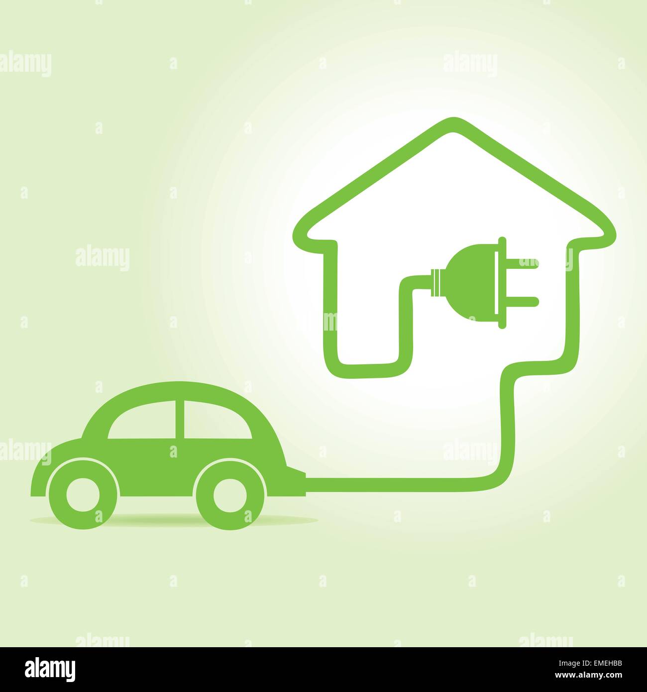 Eco car make a home icon Stock Vector Image & Art - Alamy