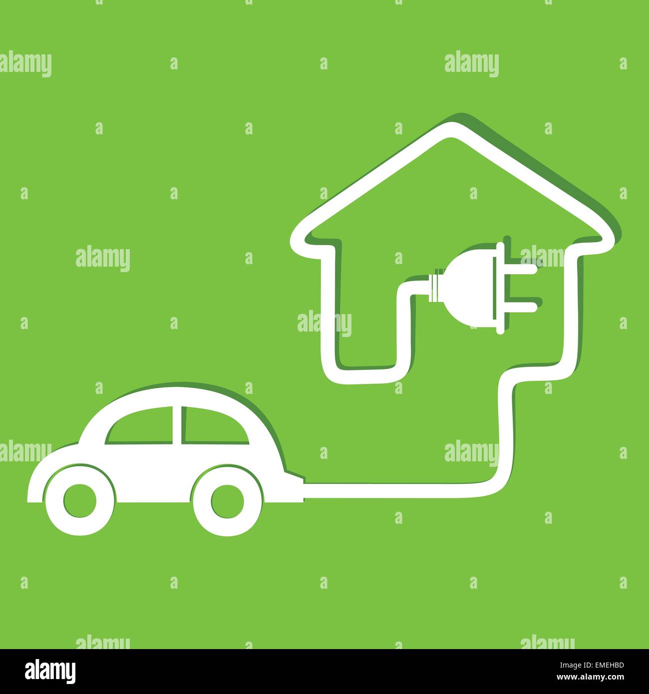 Eco car make a home icon Stock Vector Image & Art - Alamy