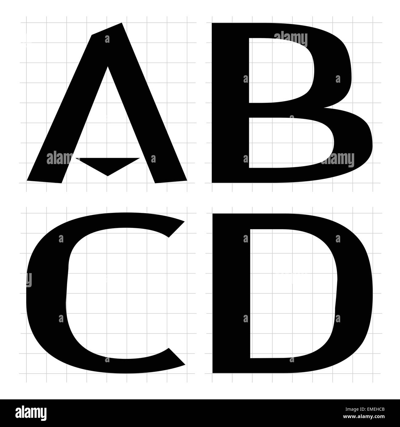 Alphabet Development ABCD Stock Vector Image & Art - Alamy