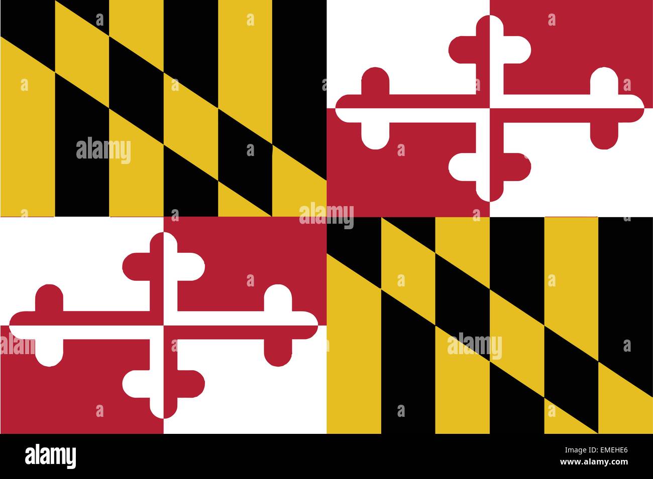 Maryland State Flag Stock Vector