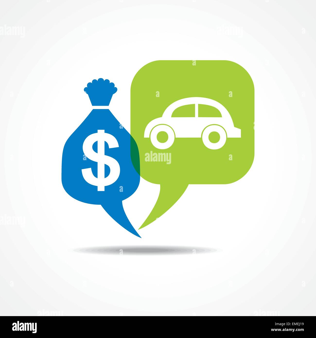 Car and dollar symbol in message bubble stock vector Stock Vector Image ...
