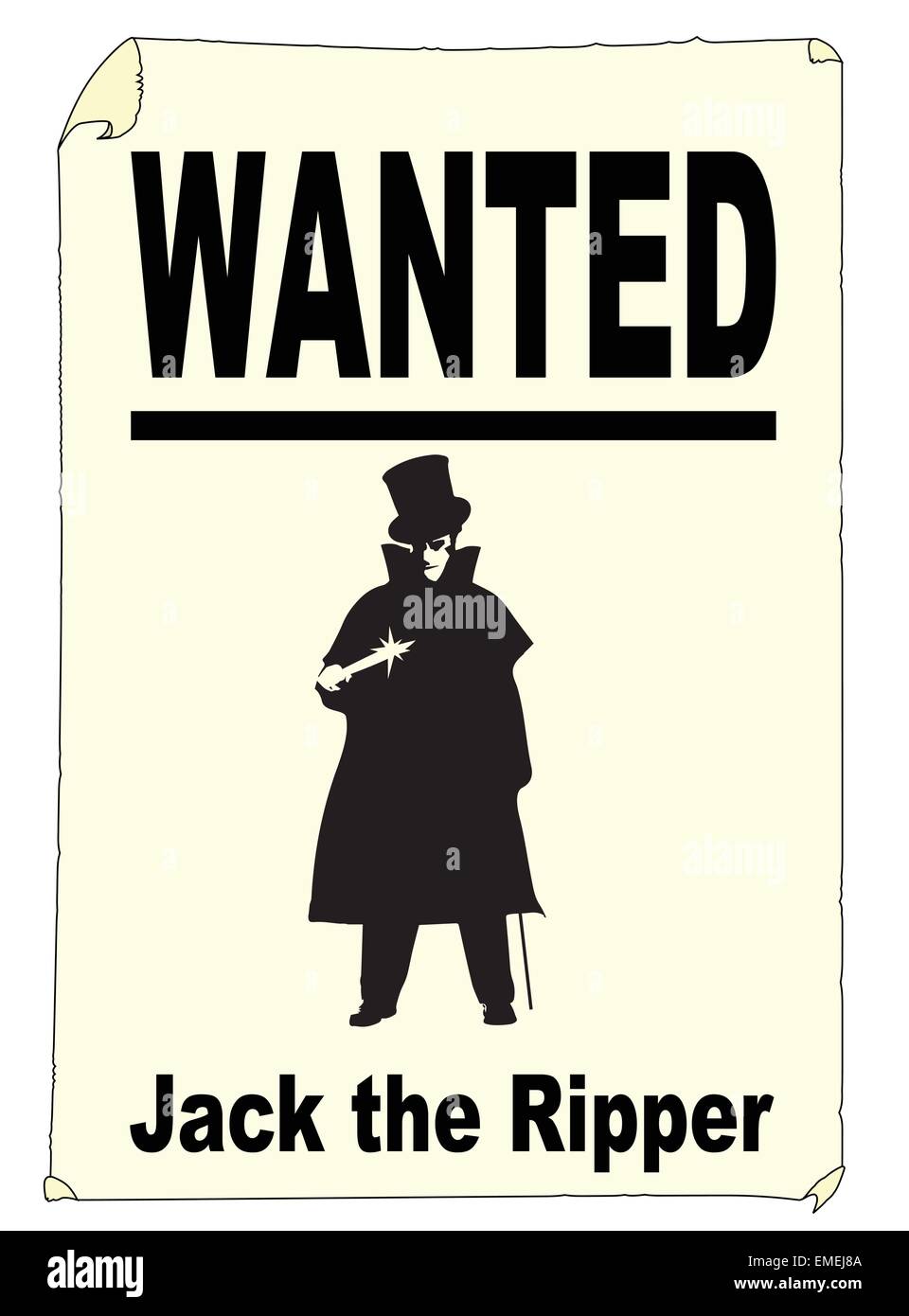 Wanted Jack the Ripper Stock Vector