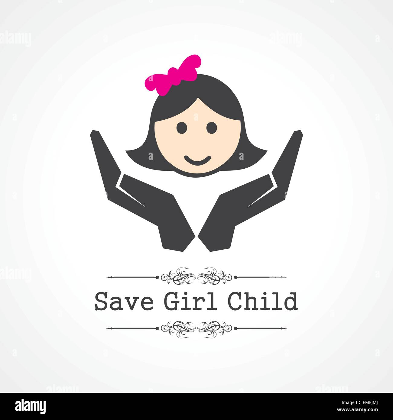 save girl child concept stock vector Stock Vector Image & Art - Alamy