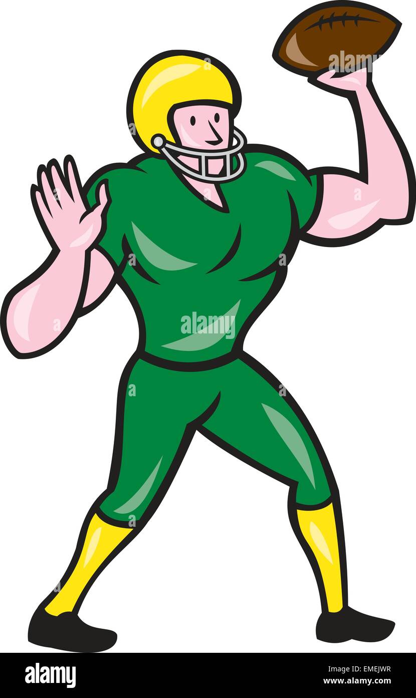 American Football QB Throwing Retro Stock Vector Image & Art Alamy