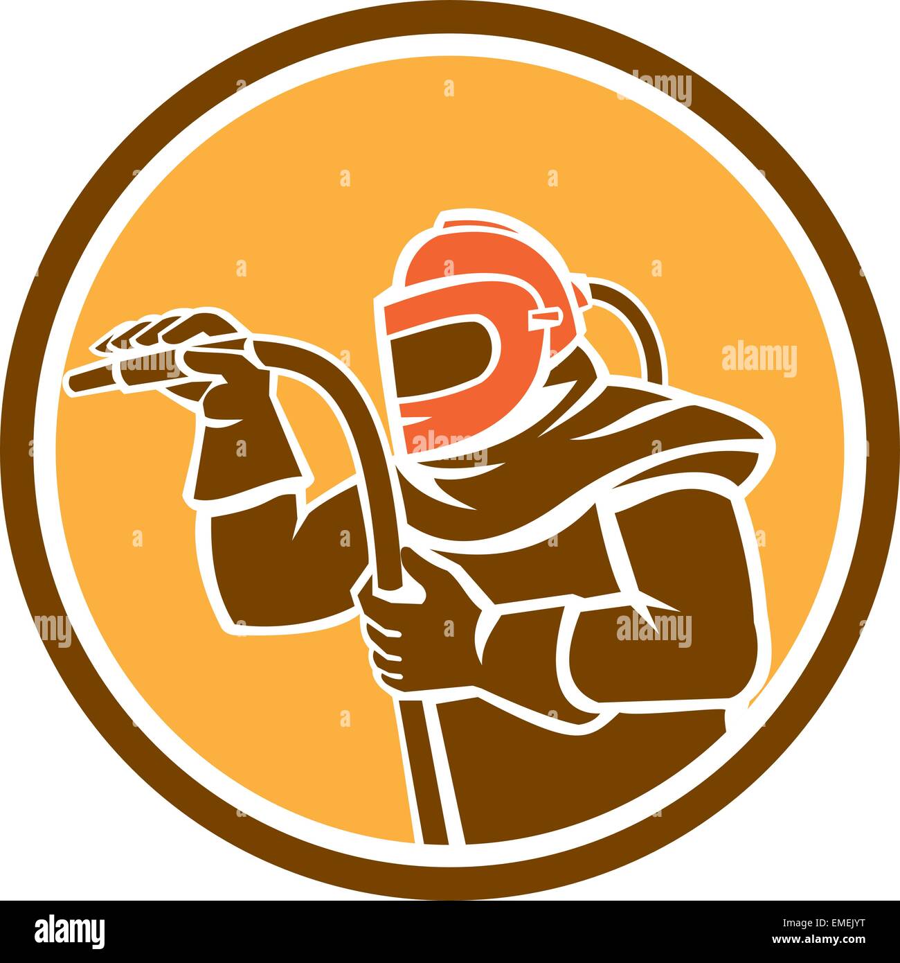 Sandblaster Sandblasting Hose Circle Retro Stock Vector Image & Art Alamy