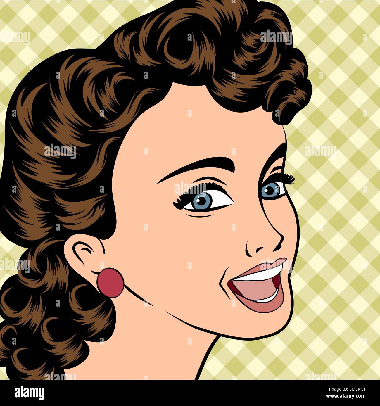 pop art cute retro woman in comics style Stock Vector Image & Art - Alamy
