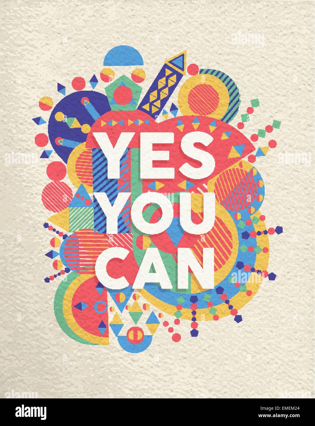 Yes you can quote poster design Stock Vector