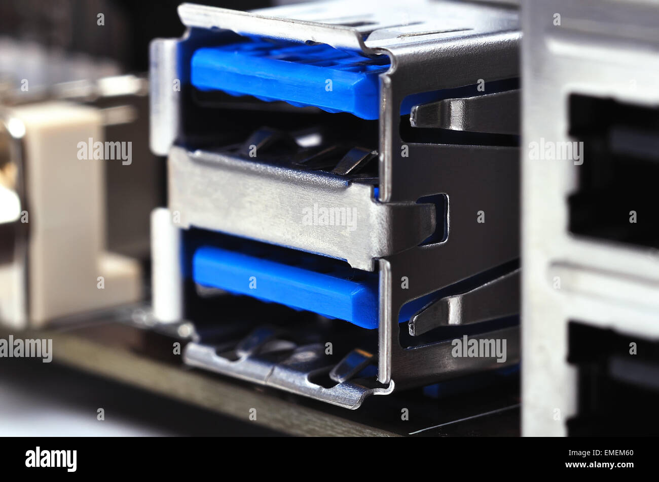 two usb port,  extra high definition Stock Photo