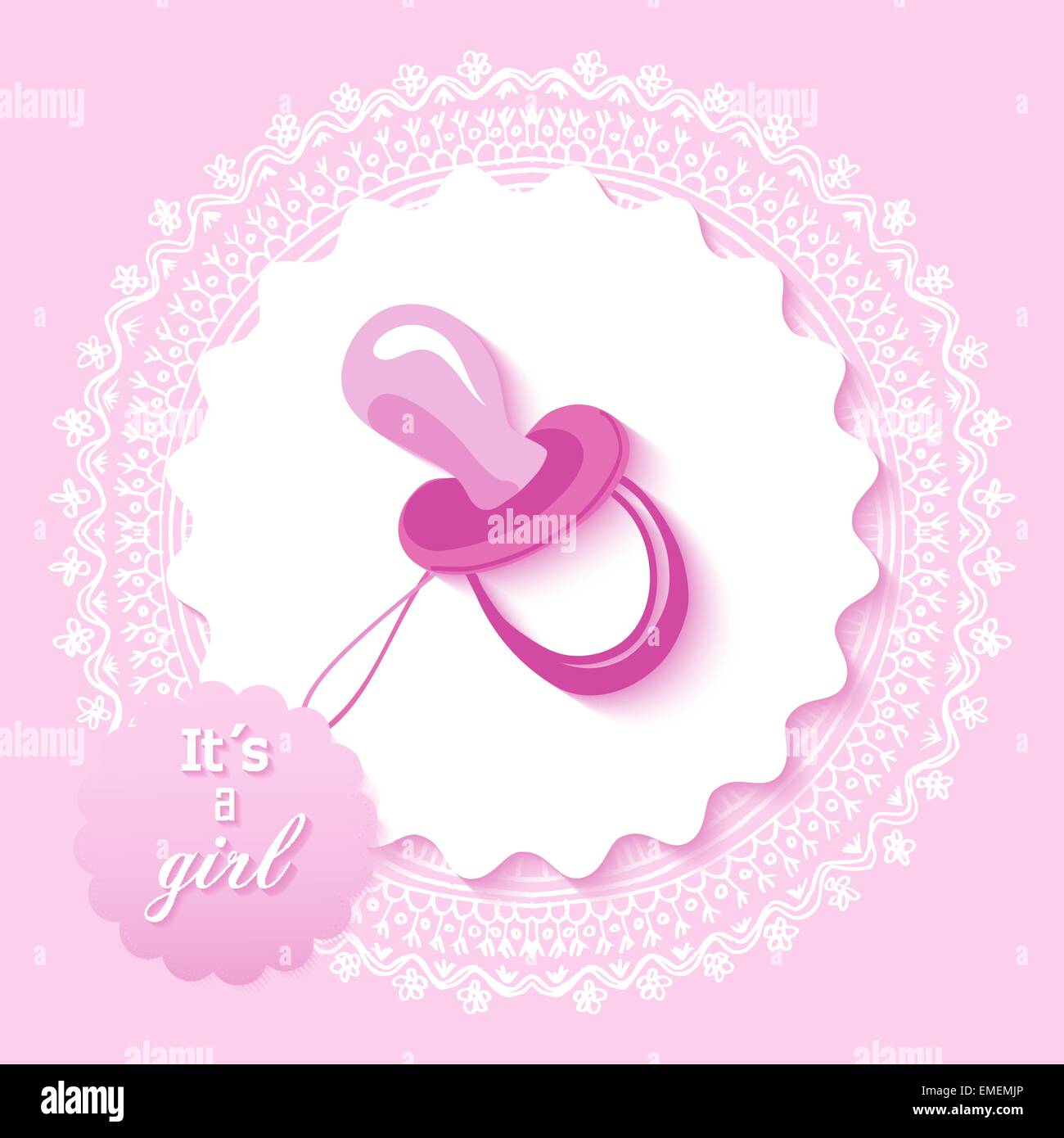 Baby shower girl invitation card design Stock Vector Image & Art Alamy