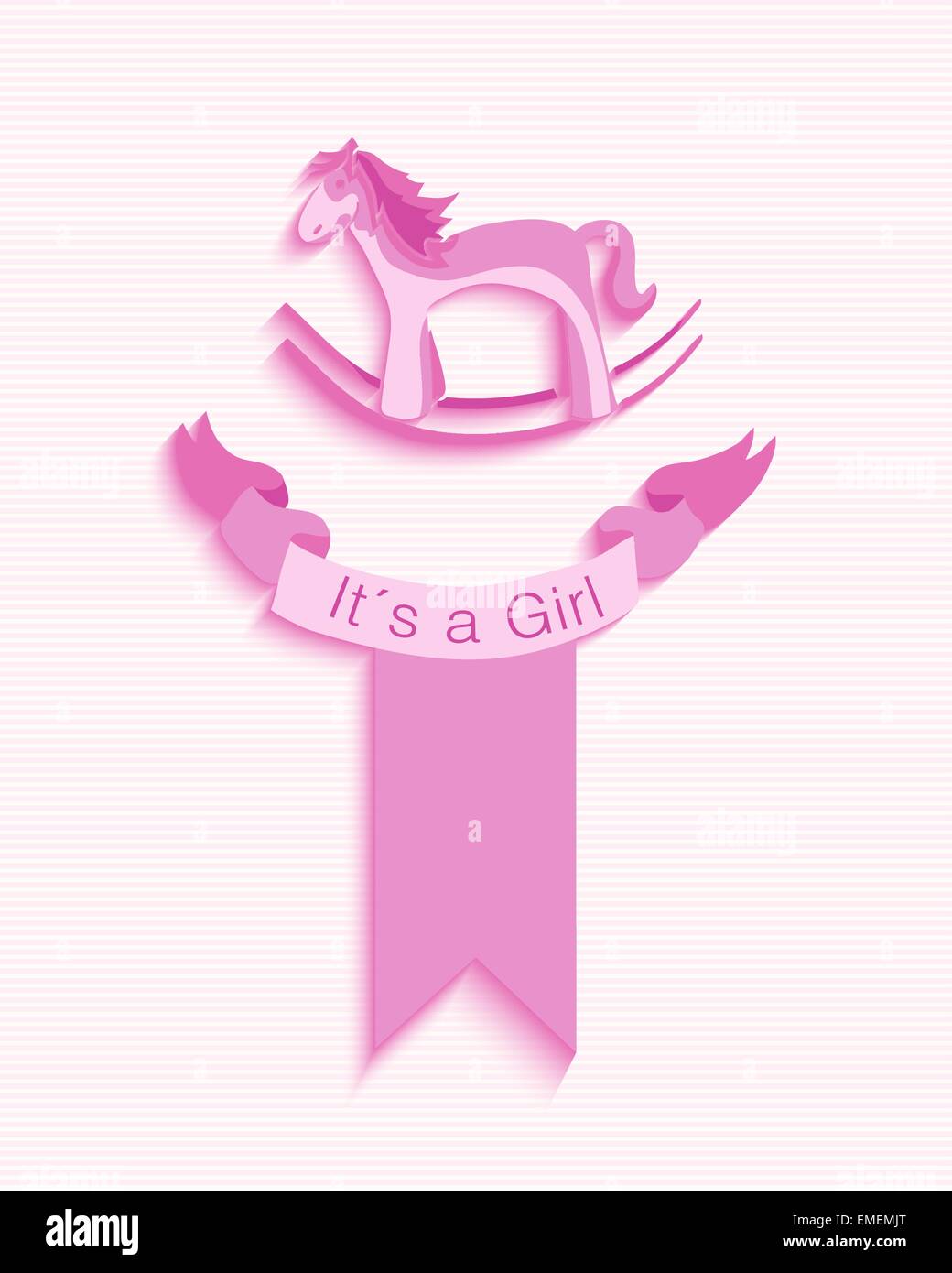 Baby shower girl invitation card design Stock Vector Image & Art - Alamy