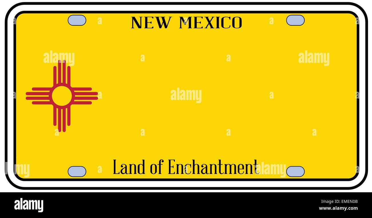 New Mexico State License Plate Stock Vector Image & Art Alamy