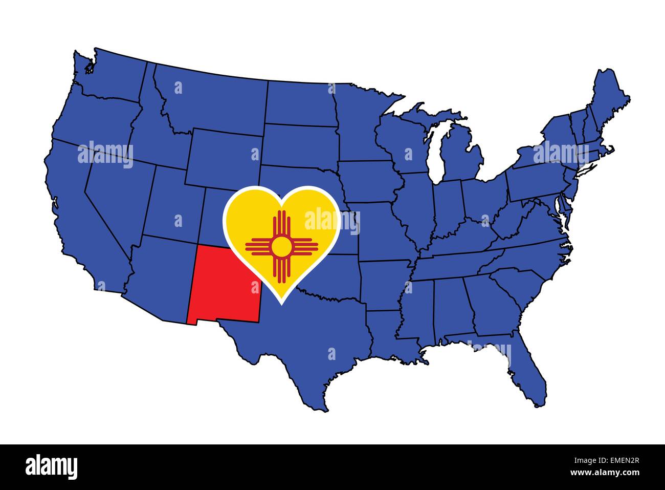New mexico state map hires stock photography and images Alamy