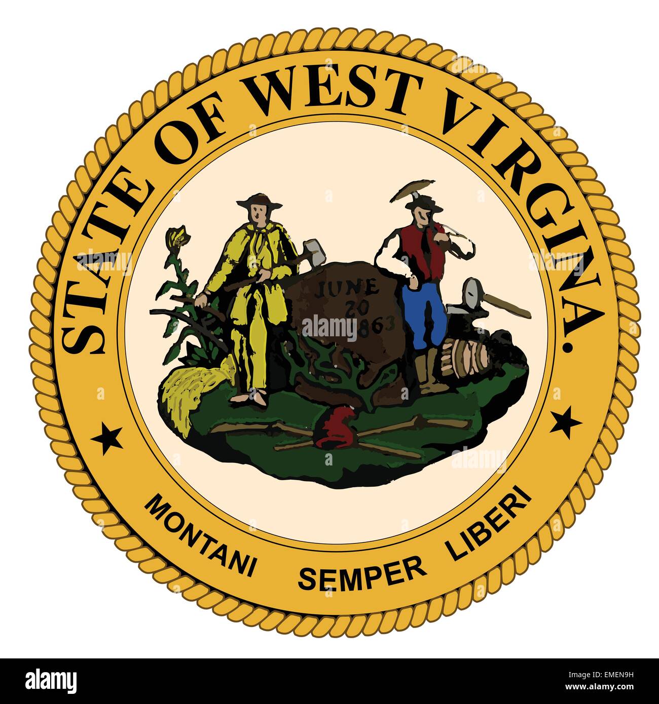 West Virginia State Seal Stock Vector Image & Art Alamy