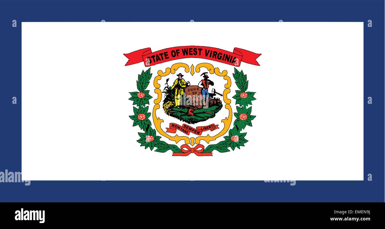 West virginia state flag stock vector image art alamy