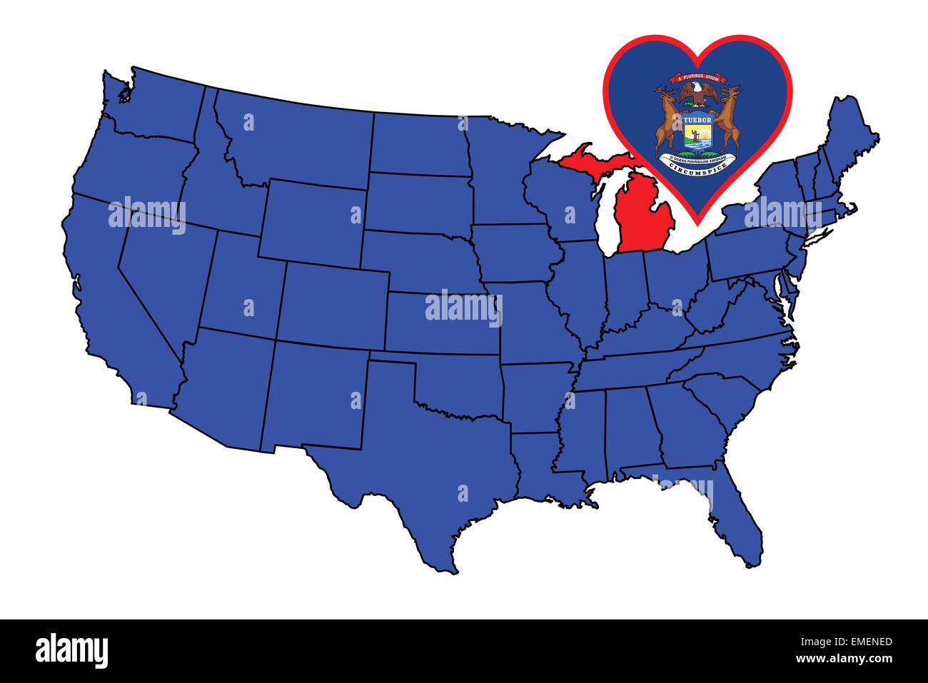 State of Michigan Stock Vector Image & Art Alamy