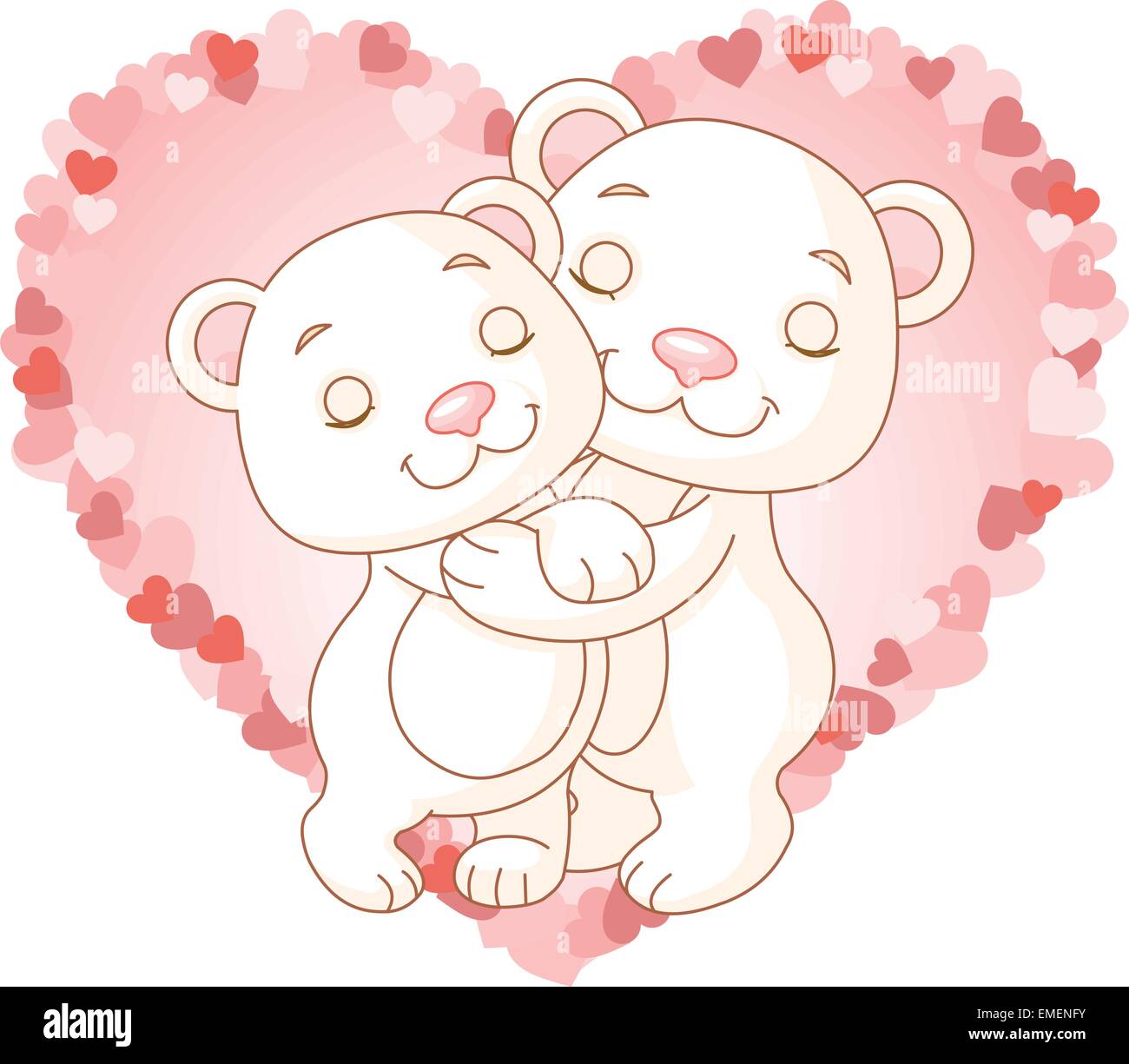 Bears in love Stock Vector