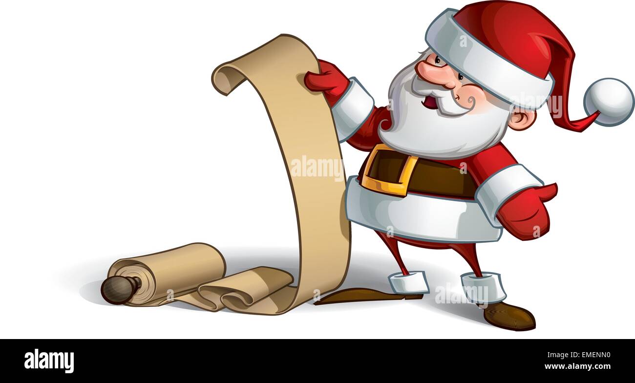 Funny santa claus reading Stock Vector Images Alamy