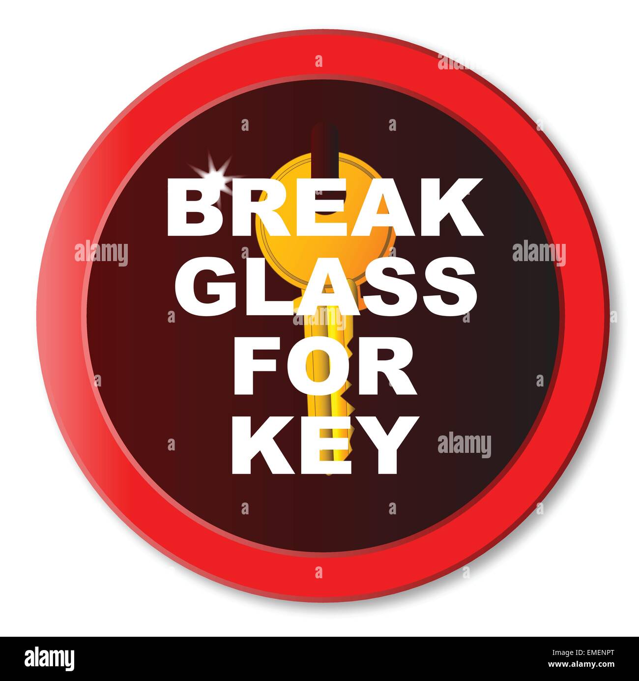 Break Glass For Key Stock Vector