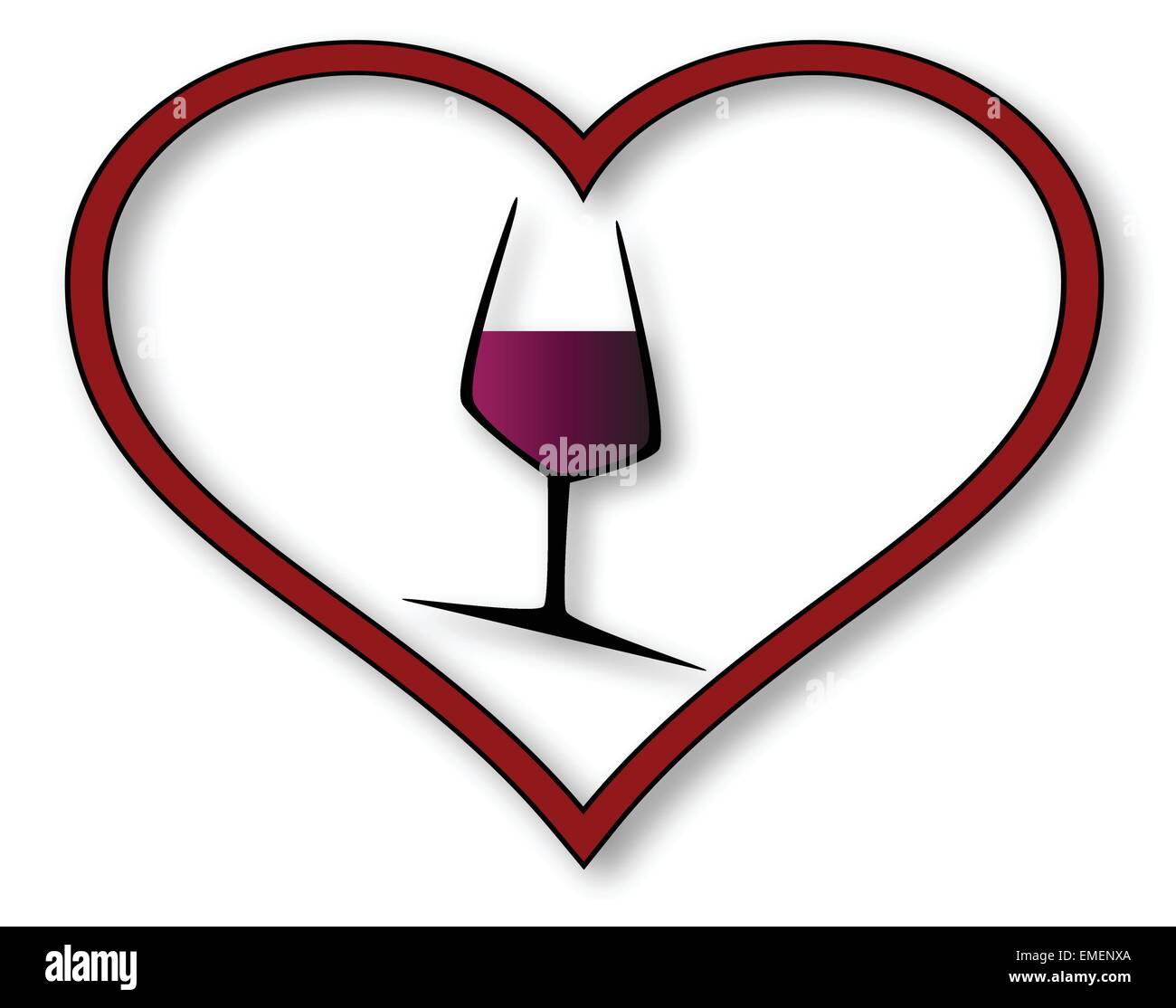 Love Wine Stock Vector