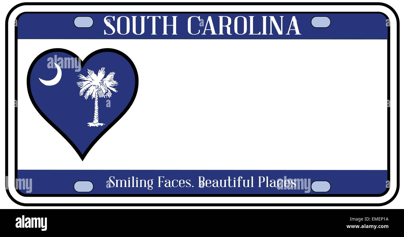South Carolina State License Plate Stock Vector Image And Art Alamy