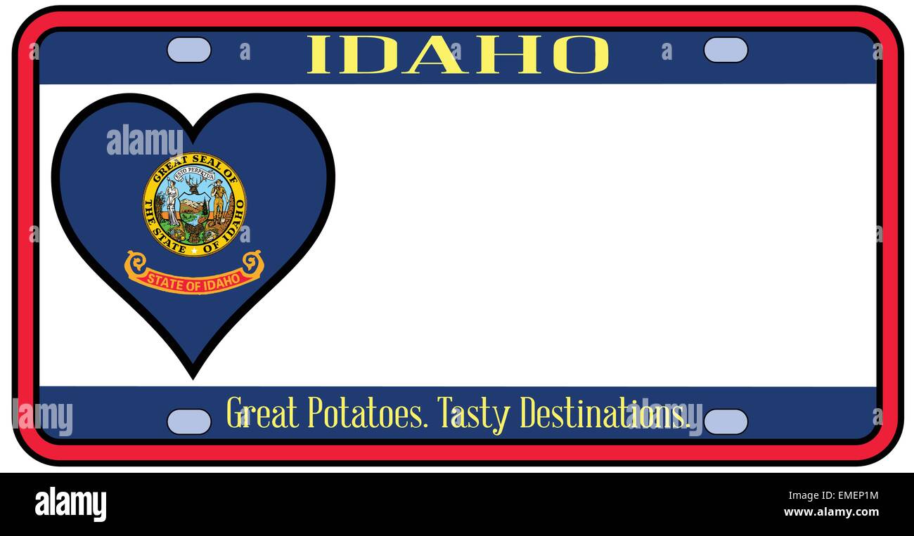 Idaho State License Plate Stock Vector Image & Art Alamy