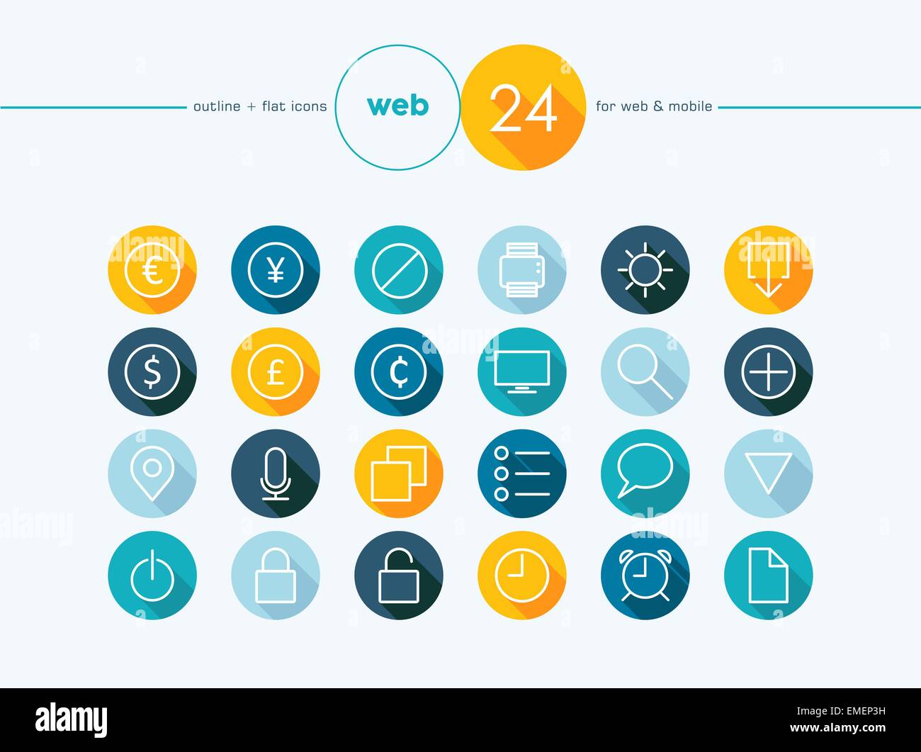 Money exchange outline flat icons set Stock Vector Image & Art - Alamy
