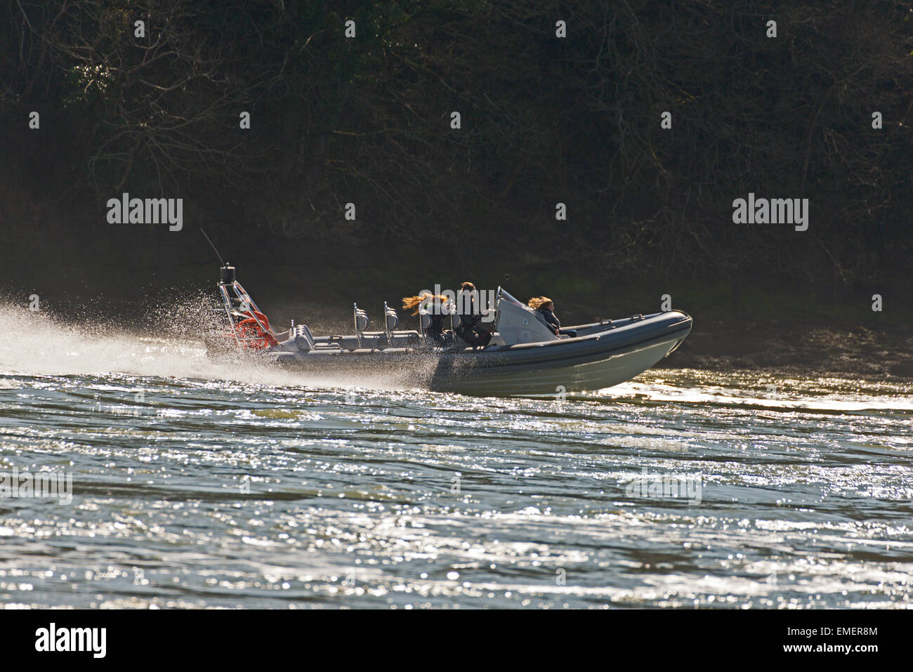 Menai Strais Anglesey North Wales Uk Rib Ride Stock Photo - Alamy