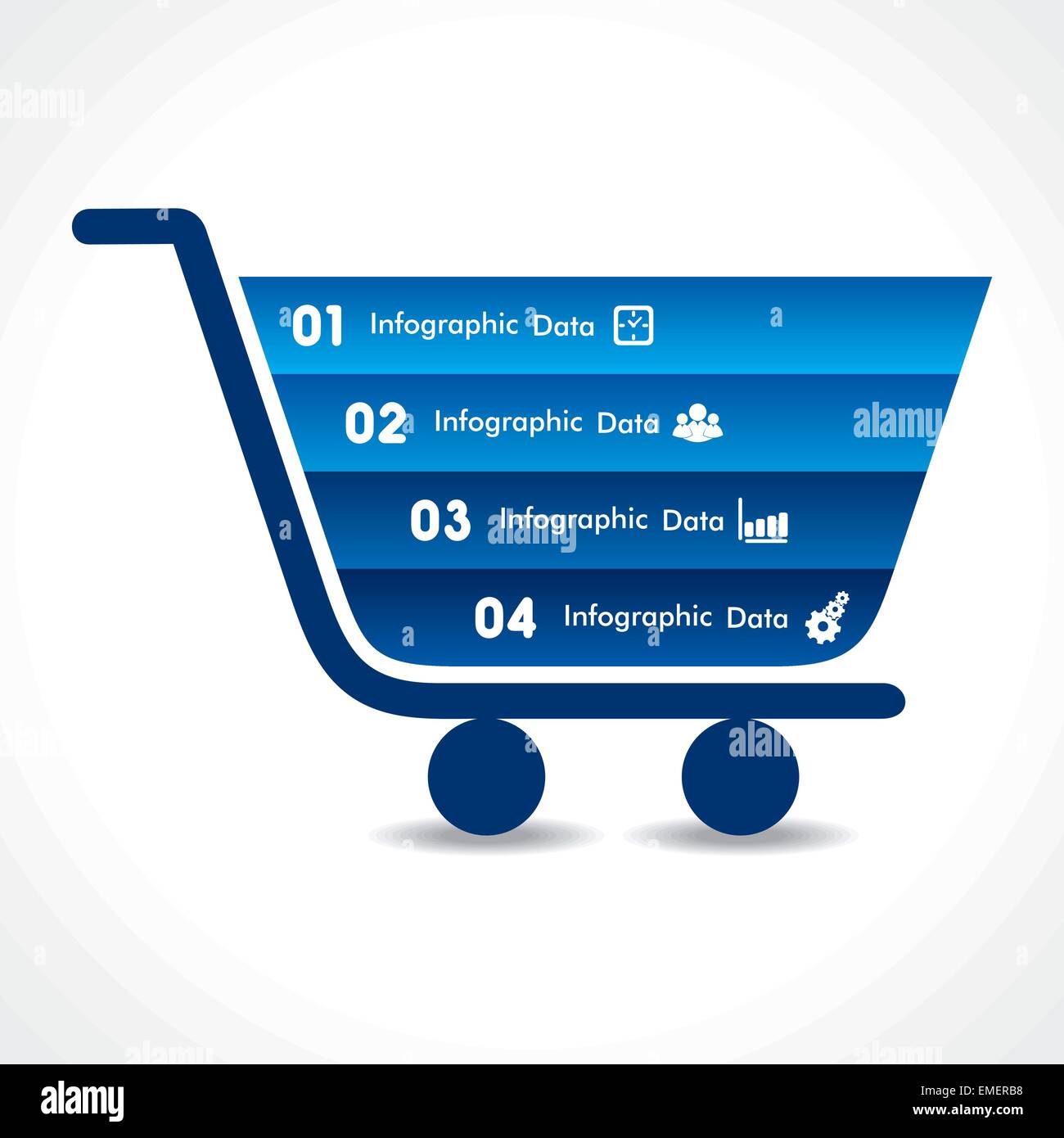 shopping cart info-graphic design stock vector Stock Vector