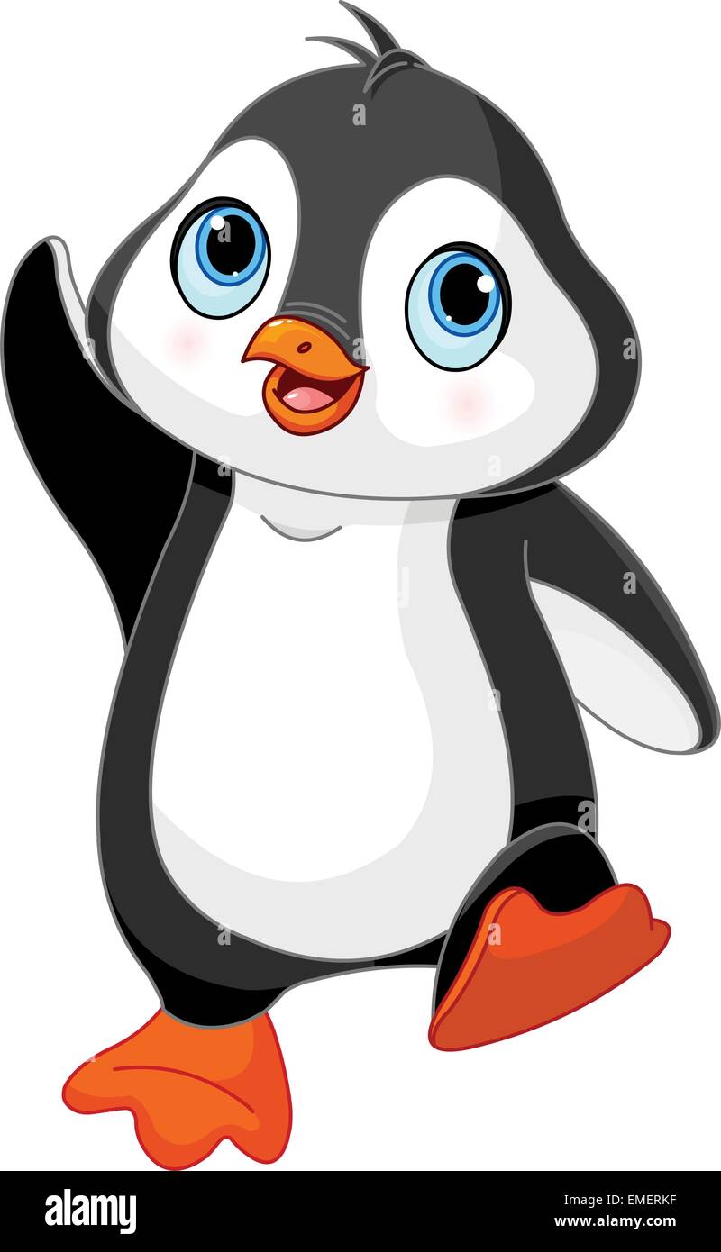 cute cartoon baby penguins