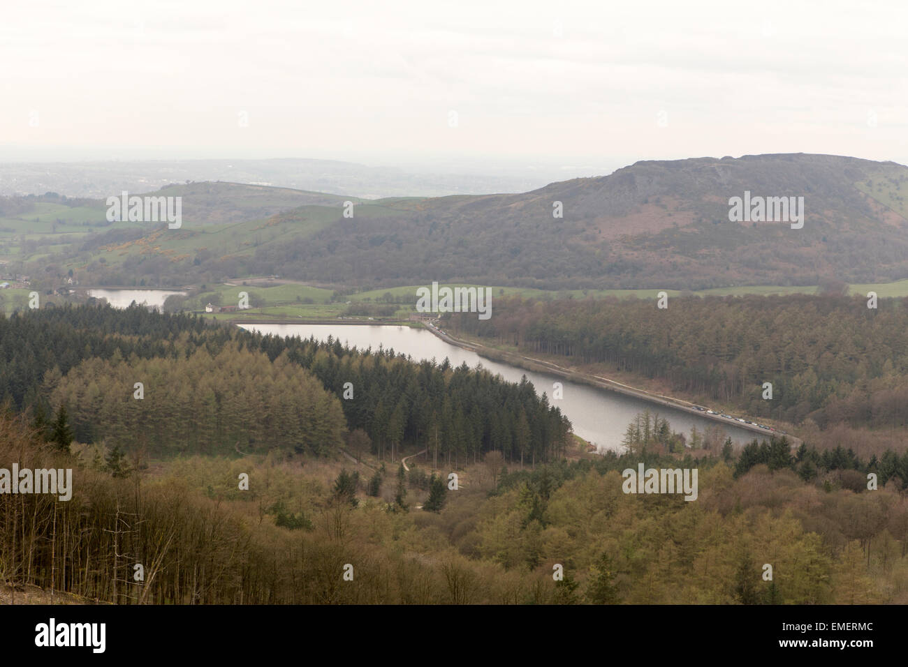 Macclesfield Forest , Macclesfield , Cheshire. Resevoirs viewed from Nesset Hill Stock Photo