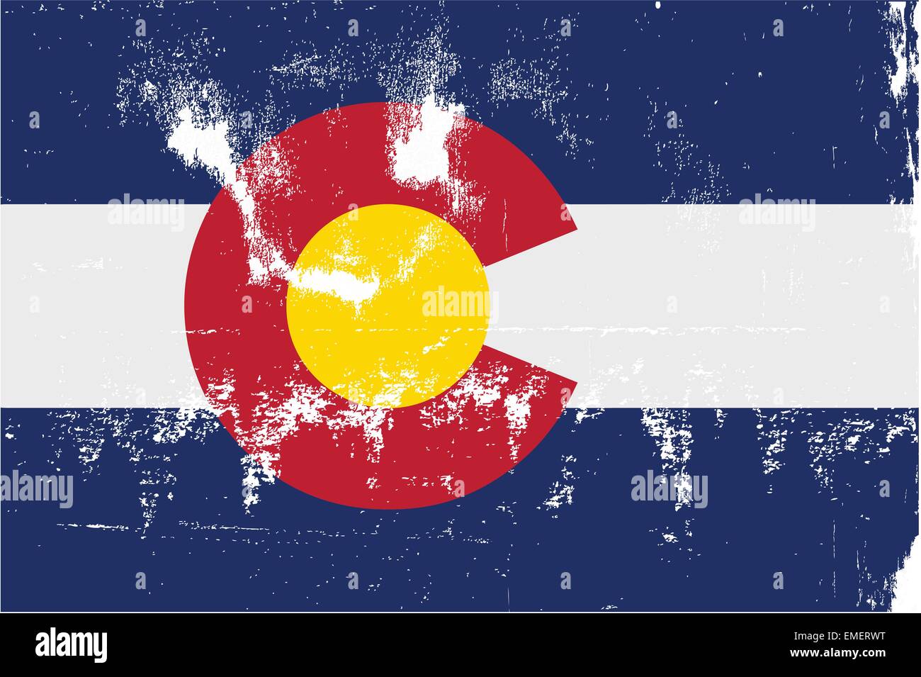 Colorado State Flag Grunge Stock Vector