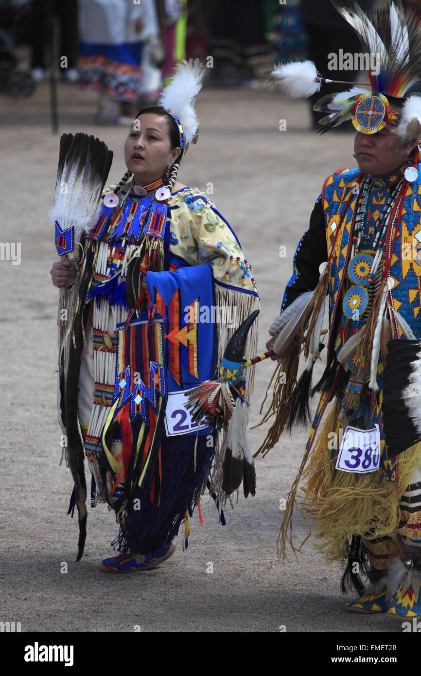 Grand entry ceremony of Tohono O'odham Nation annual Wak Pow wow at