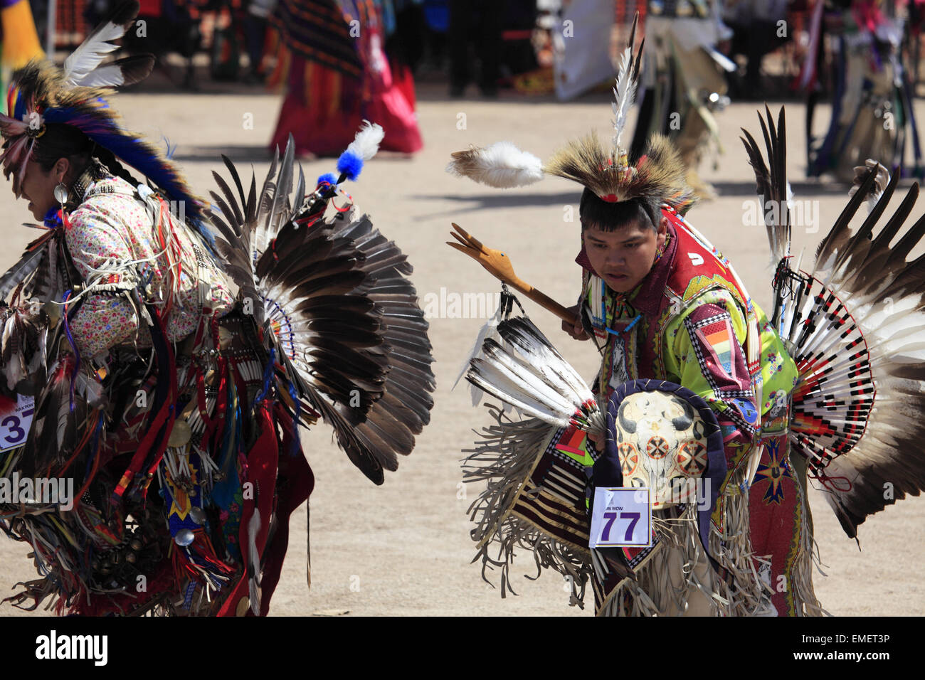 Dancers dancing at grand entry of Tohono O