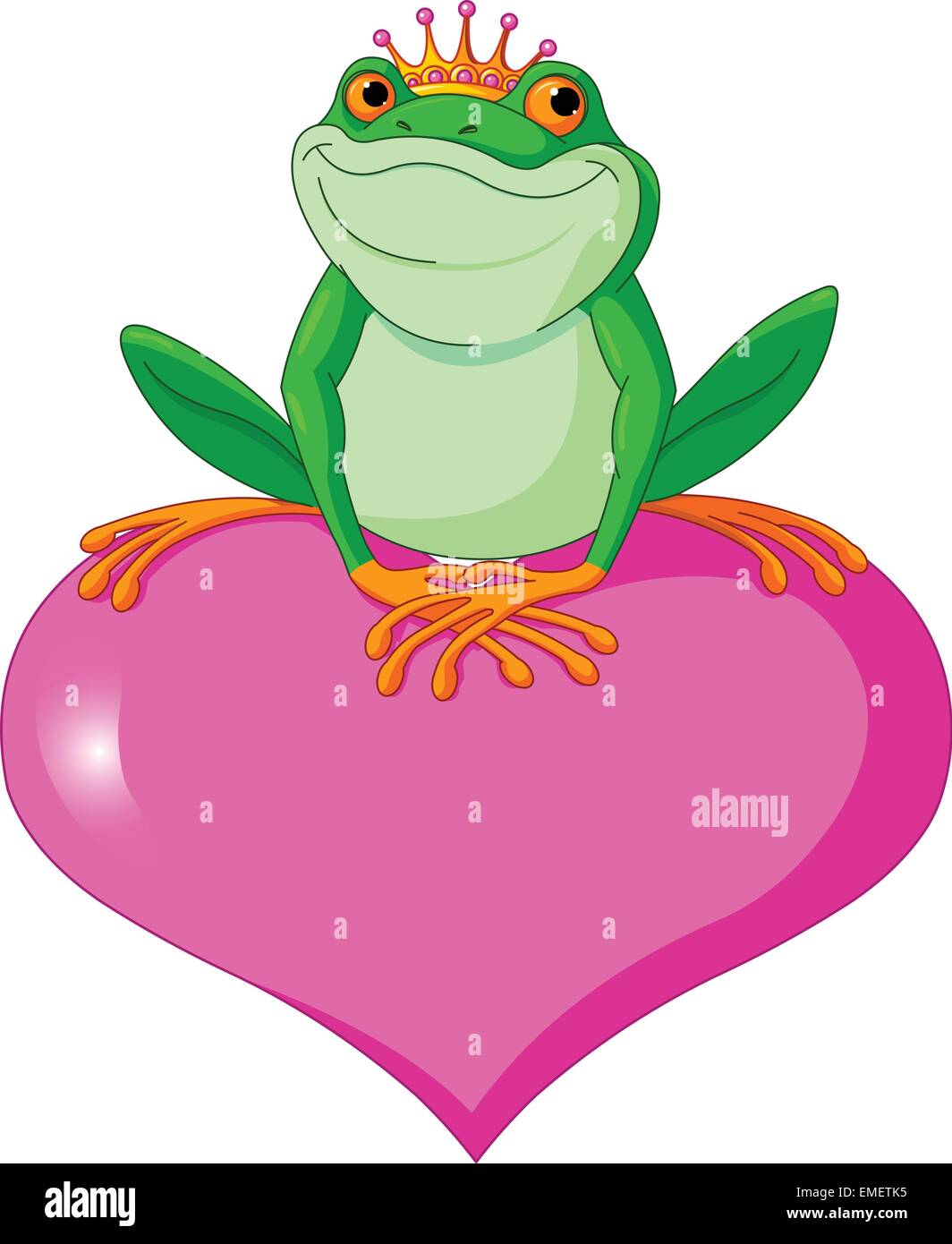 Valentine frog love illustration hi-res stock photography and images