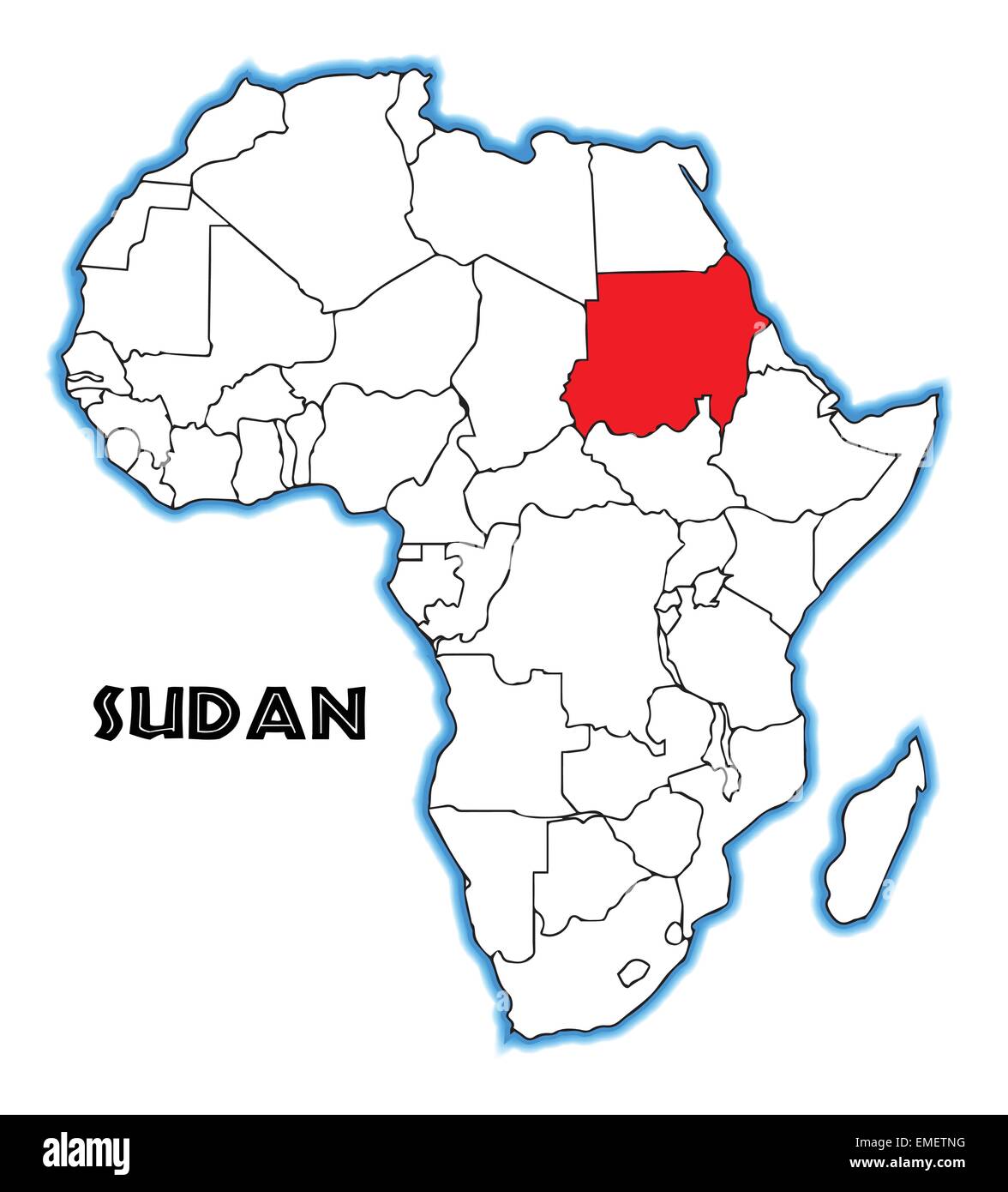 Map of sudan map Stock Vector Images - Alamy