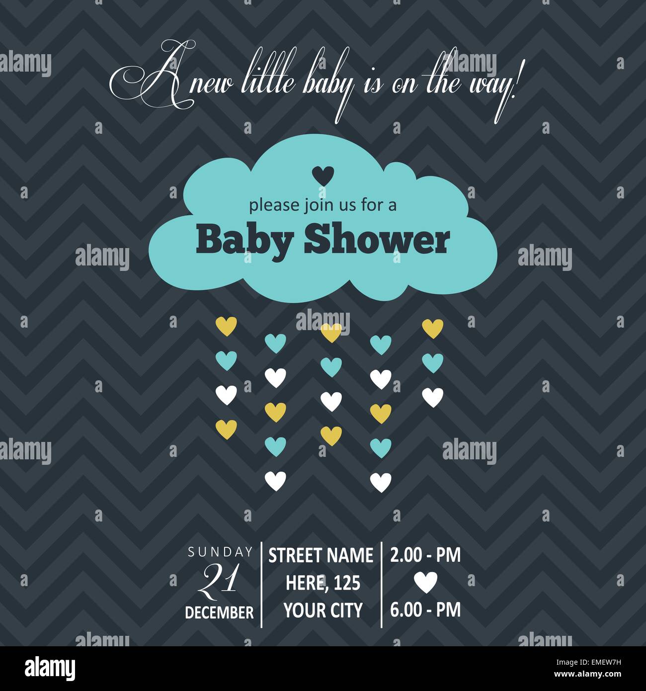 baby-boy-shower-card-stock-vector-image-art-alamy
