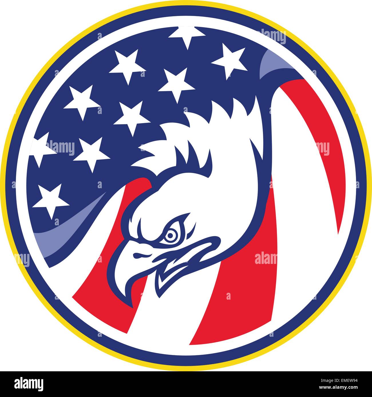 American bald eagle stars circle Stock Vector Images Alamy