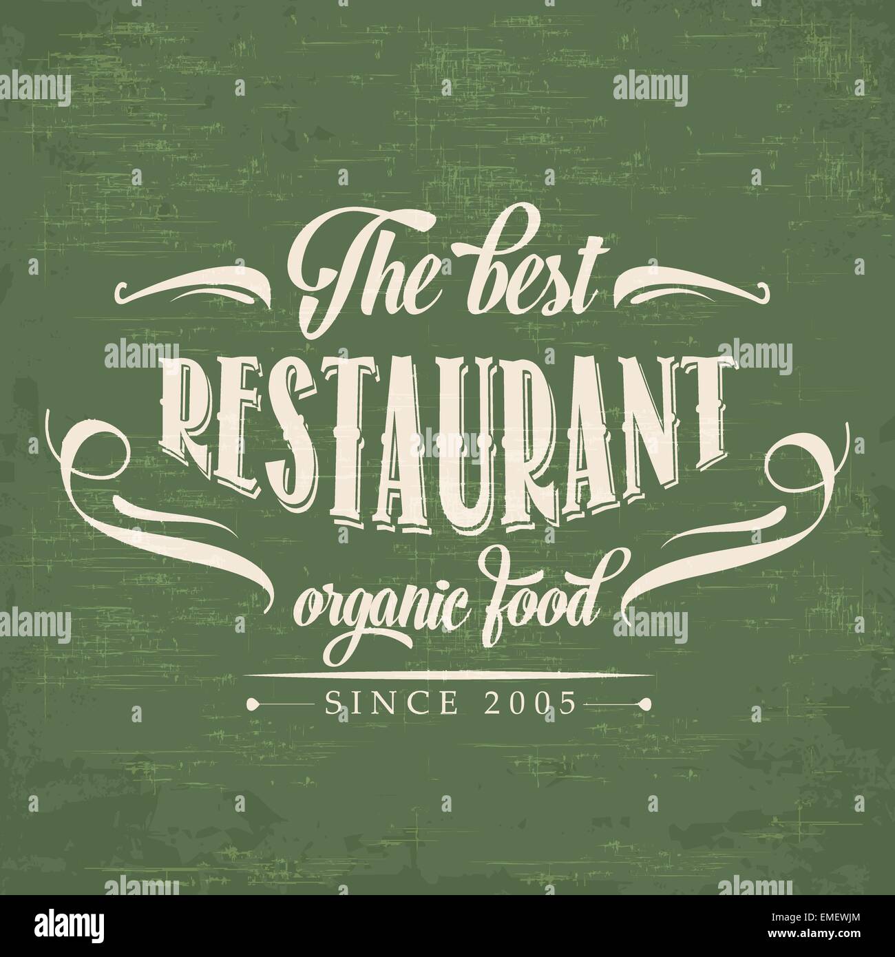 retro organic food restaurant poster Stock Vector Image & Art - Alamy