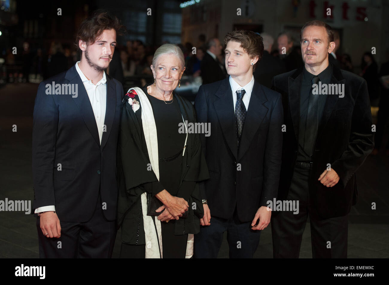 LFF: Foxcatcher - American Express gala held at the Odeon Leicester Square.  Featuring: Vanessa Redgrave,Raphael Nero,Carlo Nero,Michael Neeson Where: London, United Kingdom When: 16 Oct 2014 Stock Photo