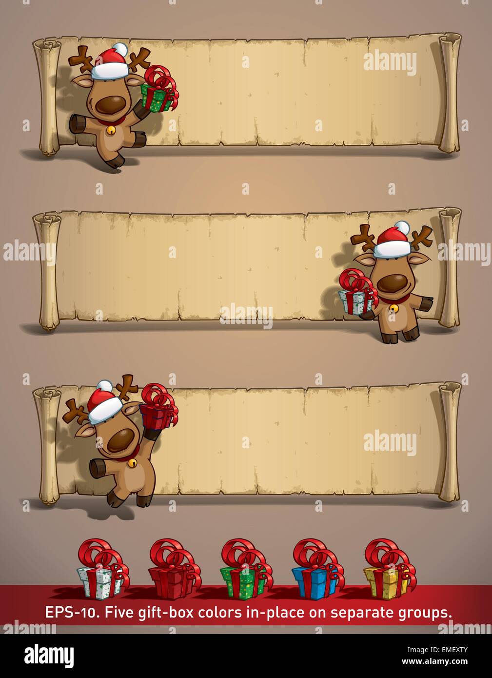 Christmas colors gift box Stock Vector Images - Alamy