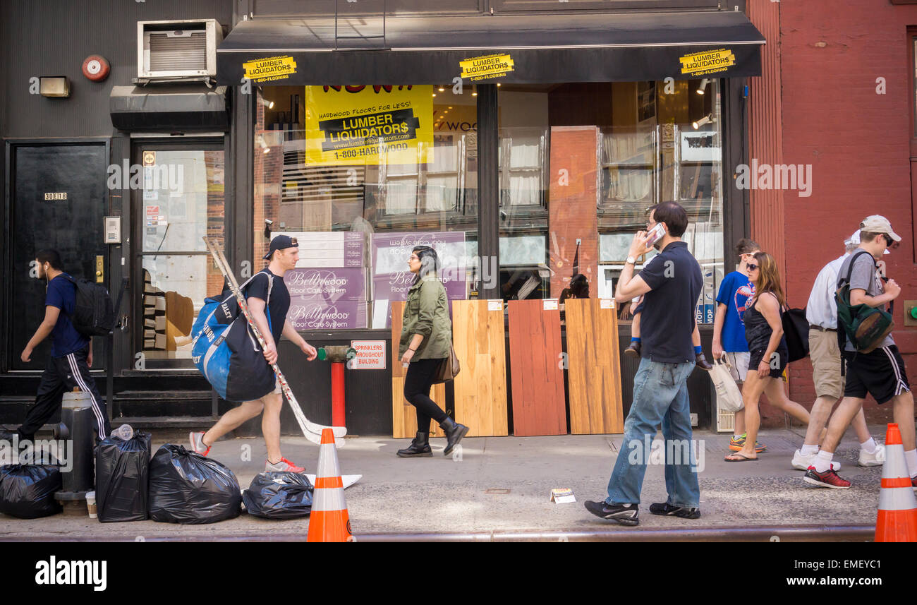 A Lumber Liquidators showroom store in New York on Saturday, April 18